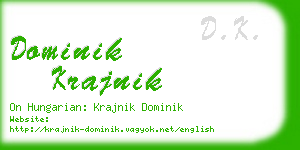 dominik krajnik business card